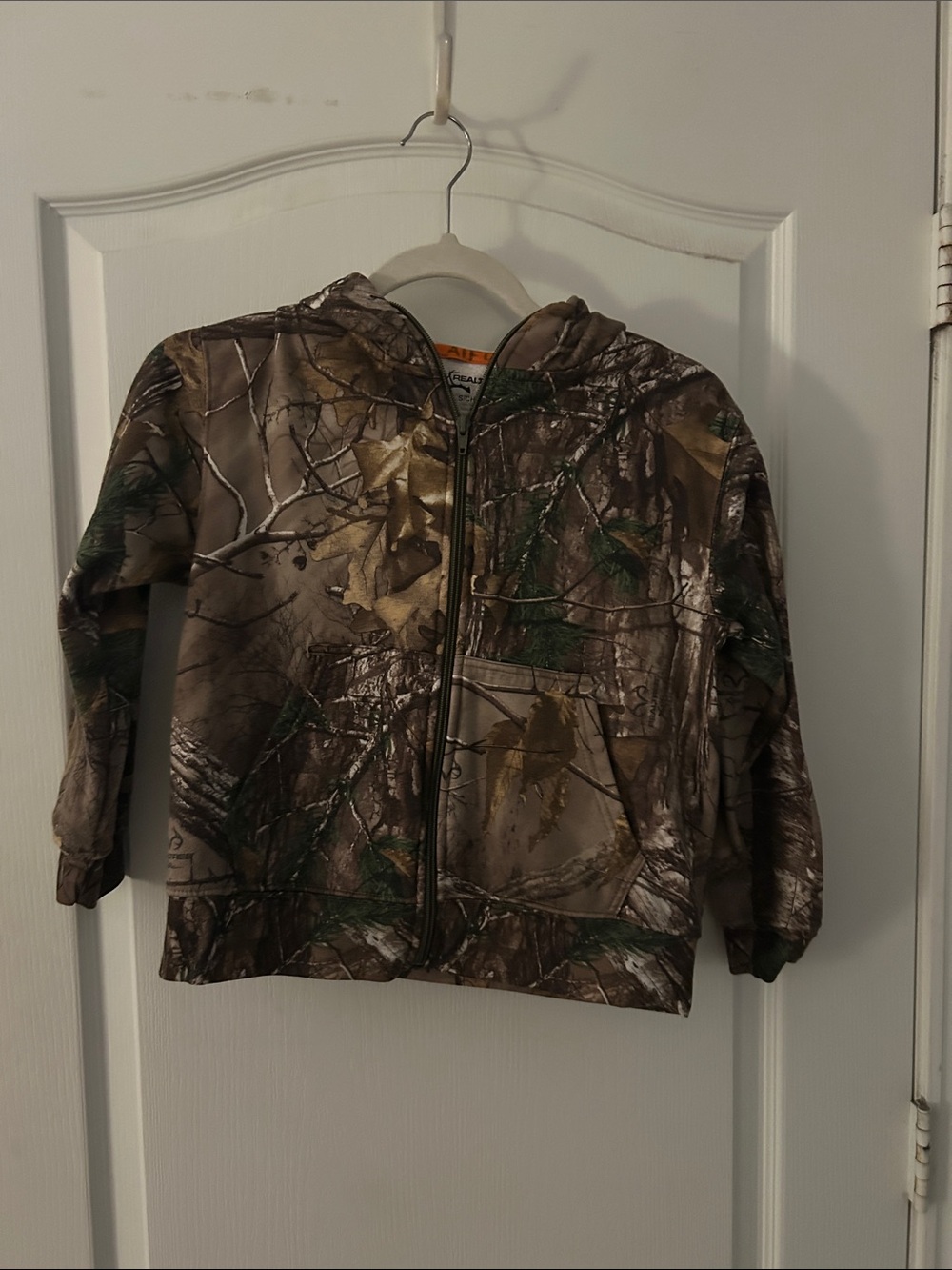 Realtree Brown and Green Camo Kids Zip-Up Hoodie